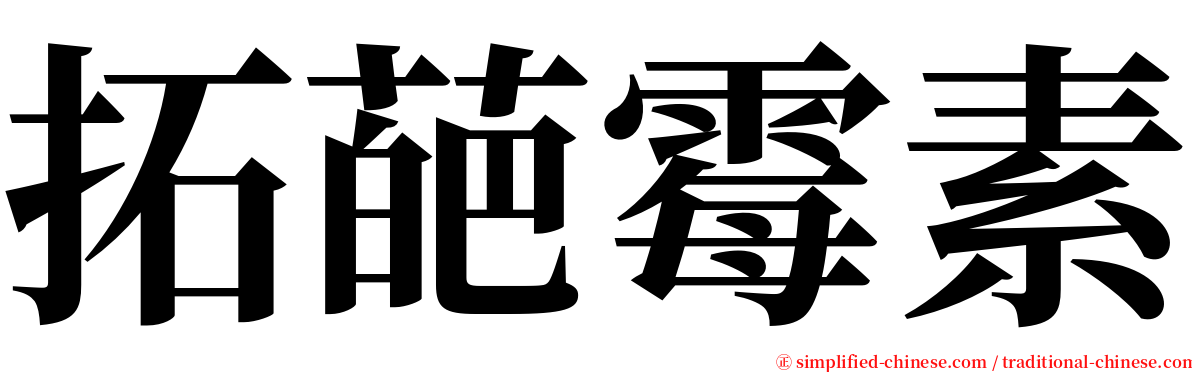 拓葩霉素 serif font