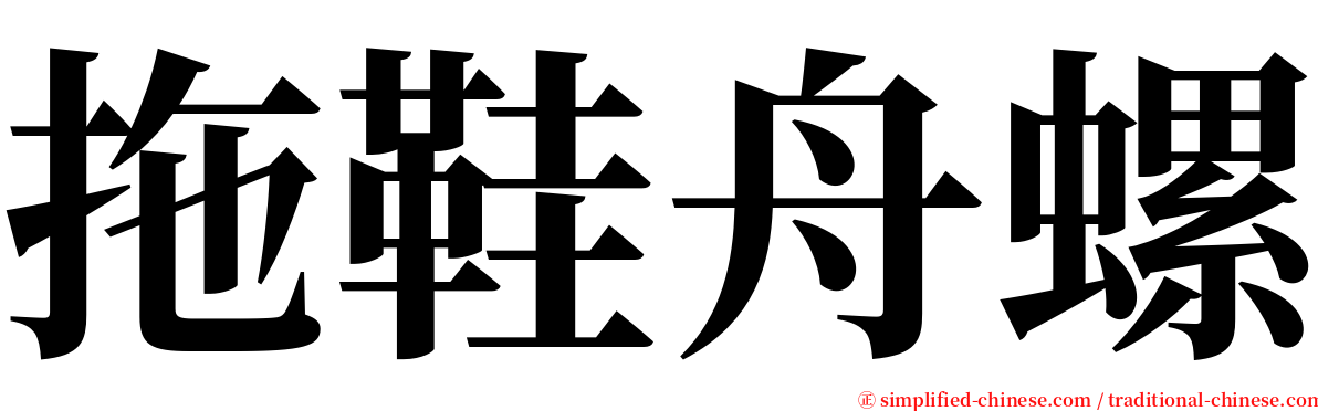 拖鞋舟螺 serif font