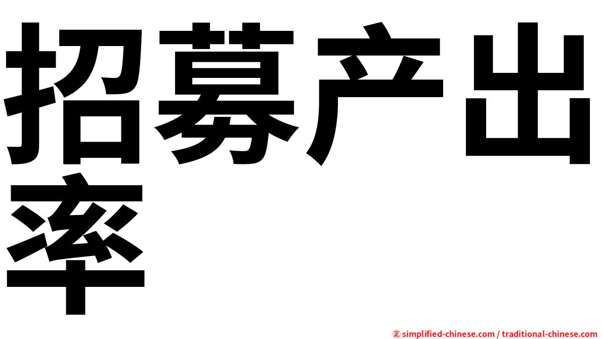 招募产出率