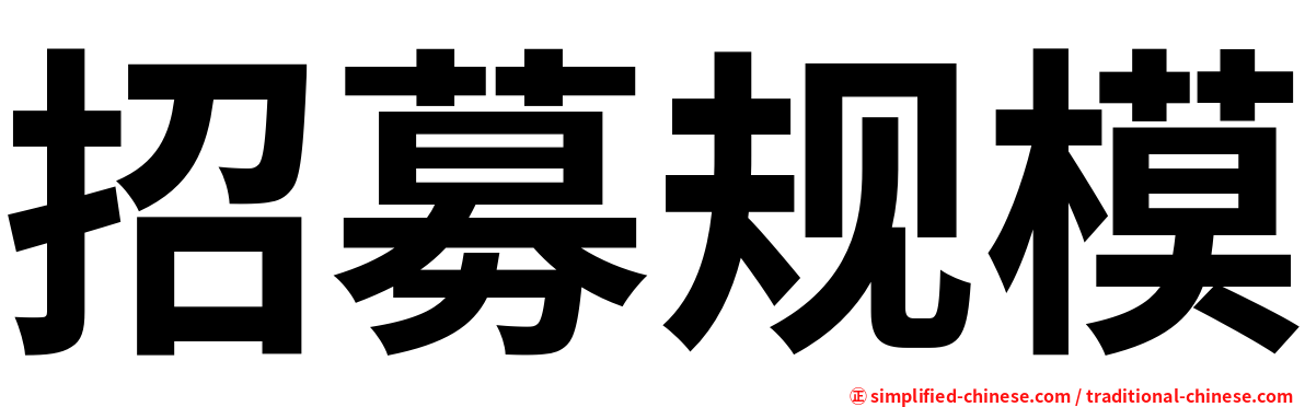 招募规模