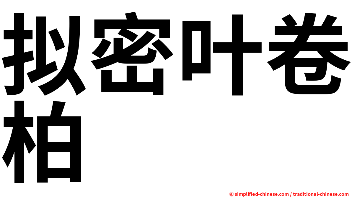 拟密叶卷柏
