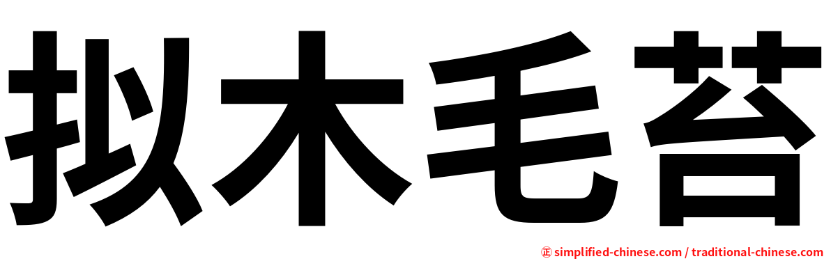 拟木毛苔
