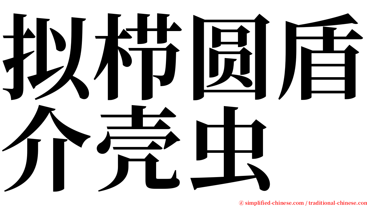 拟栉圆盾介壳虫 serif font