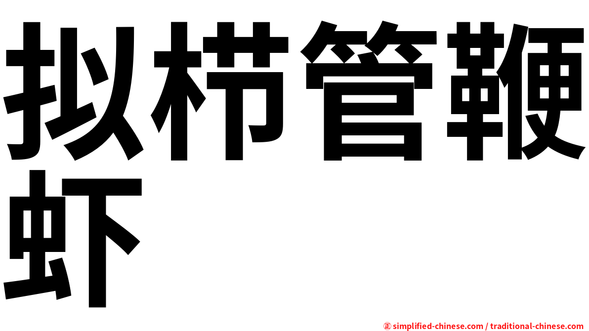 拟栉管鞭虾
