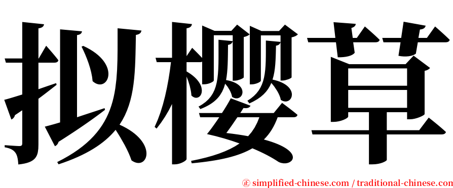 拟樱草 serif font