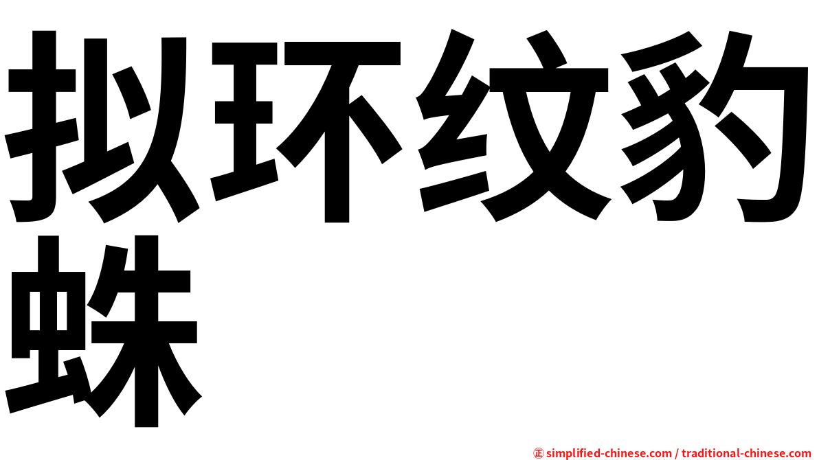拟环纹豹蛛