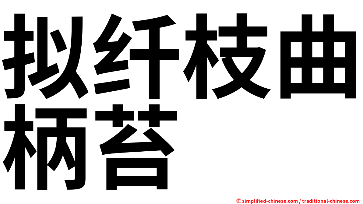 拟纤枝曲柄苔