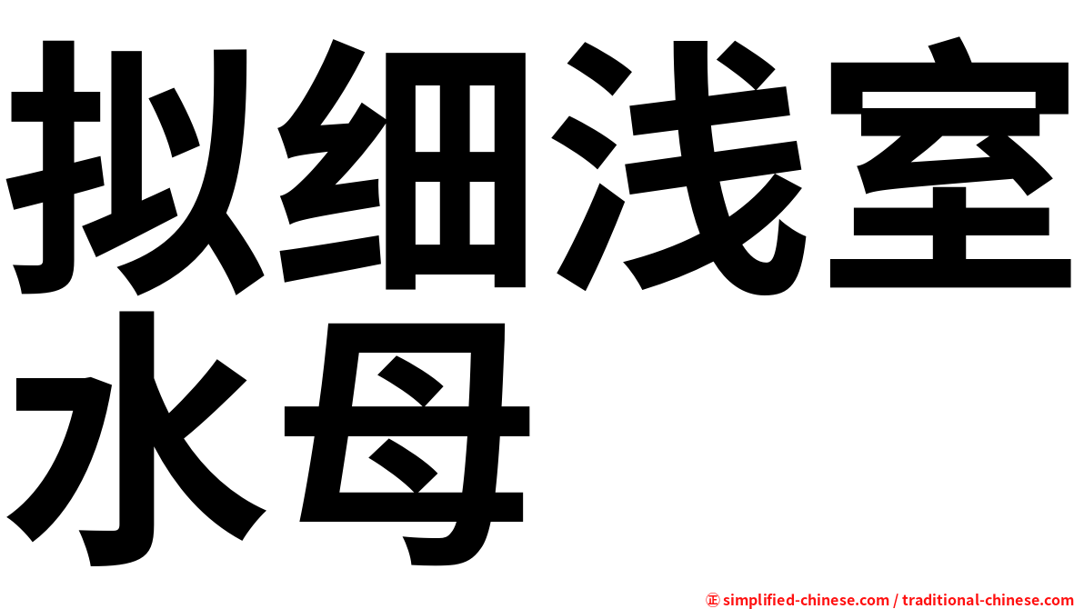 拟细浅室水母