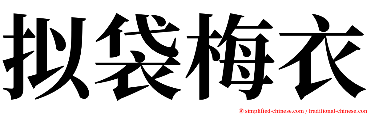 拟袋梅衣 serif font
