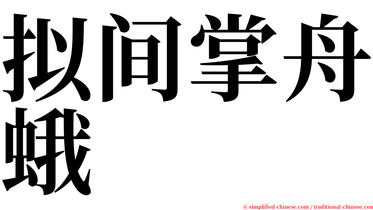 拟间掌舟蛾 serif font