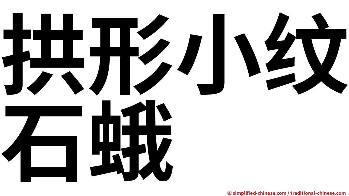 拱形小纹石蛾