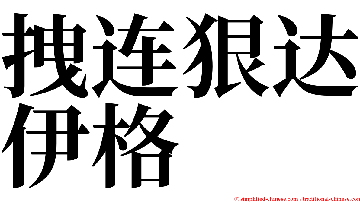 拽连狠达伊格 serif font