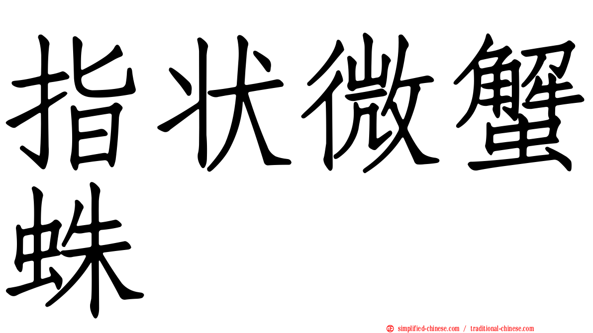 指状微蟹蛛
