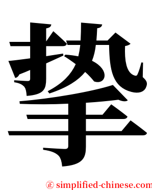 挚 serif font