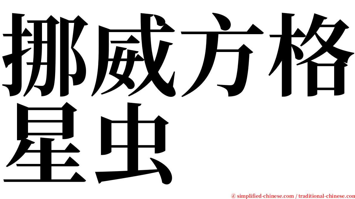 挪威方格星虫 serif font