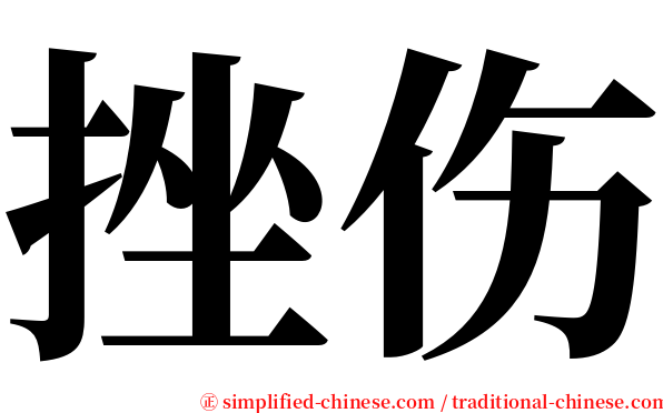 挫伤 serif font