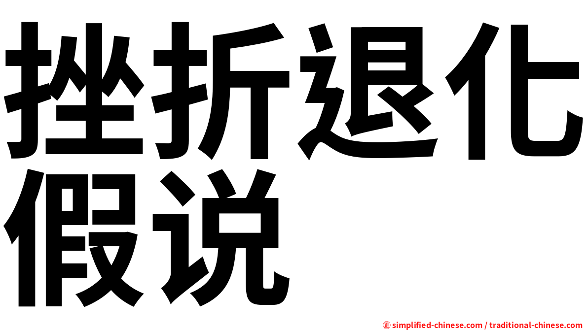 挫折退化假说