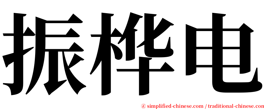 振桦电 serif font