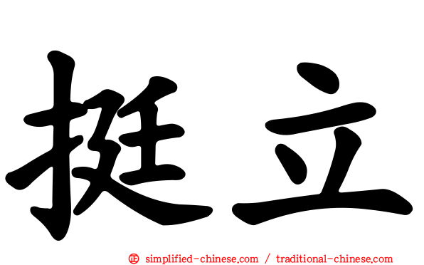 挺立
