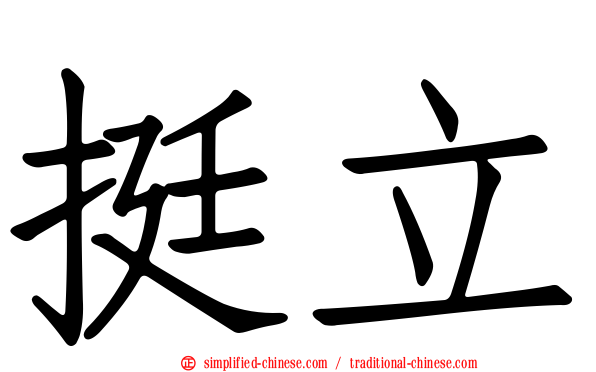 挺立