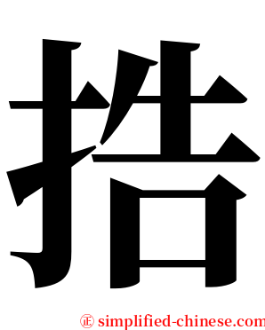 捁 serif font