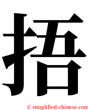 捂 serif font