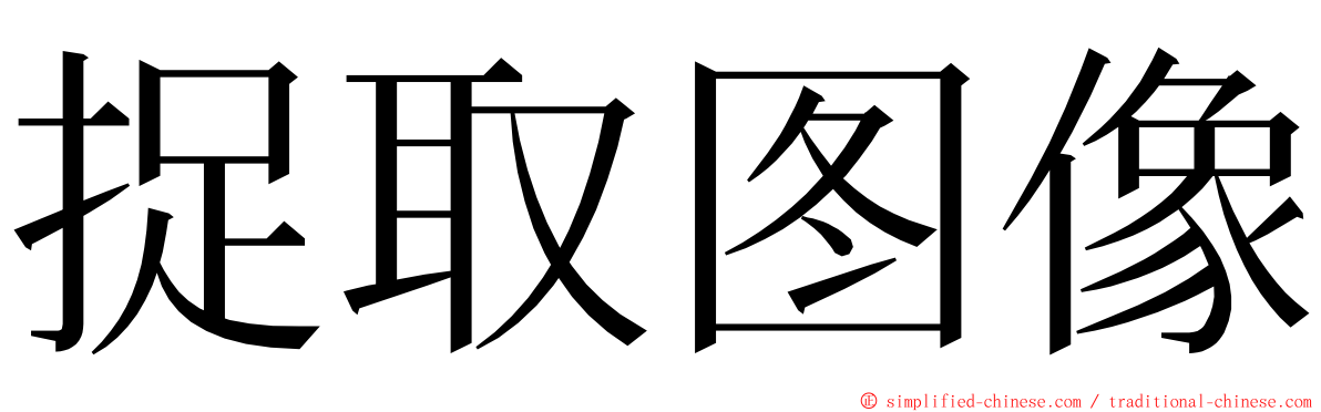 捉取图像 ming font