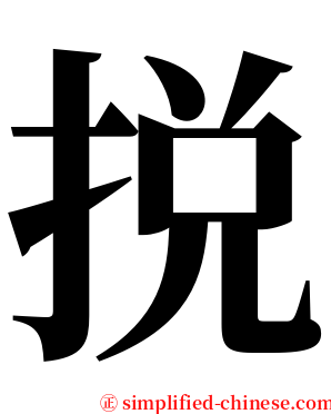 捝 serif font