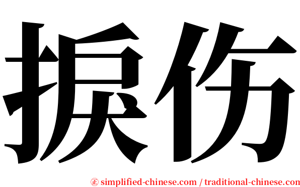 捩伤 serif font