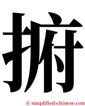 捬 serif font