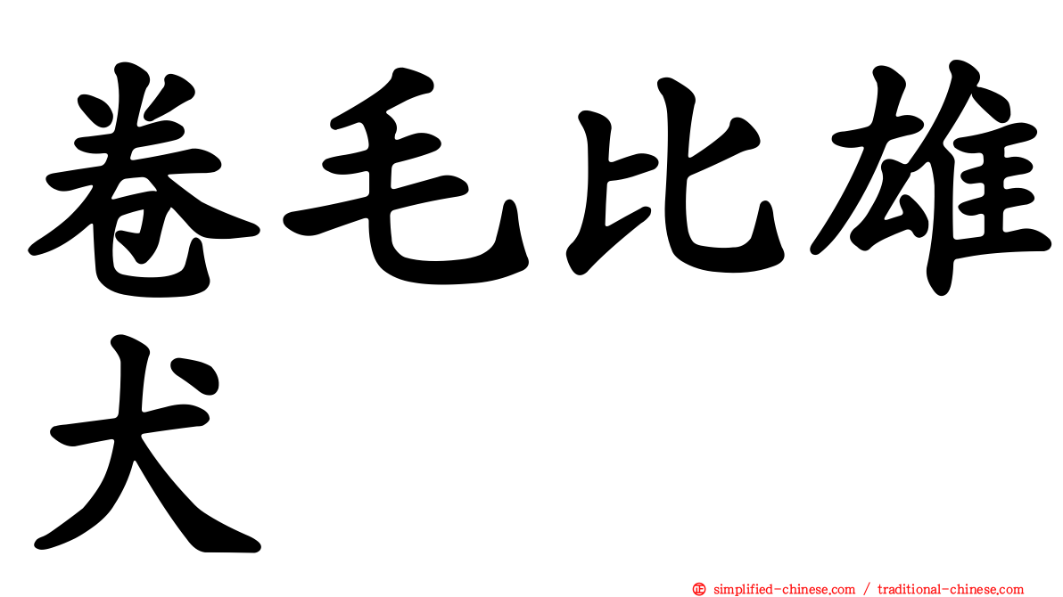 卷毛比雄犬