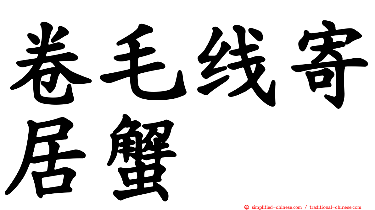 卷毛线寄居蟹