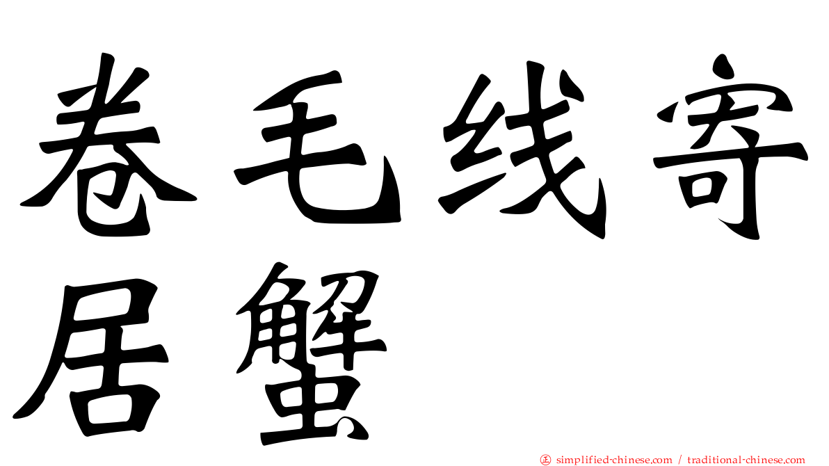 卷毛线寄居蟹