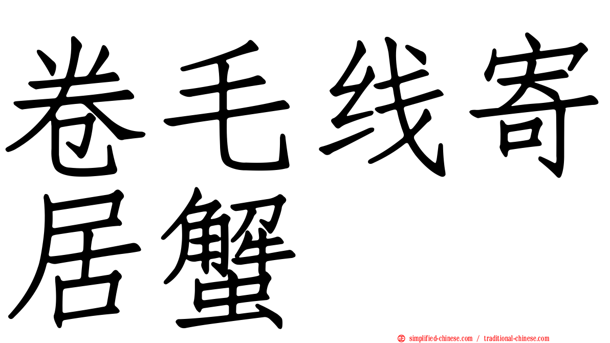 卷毛线寄居蟹