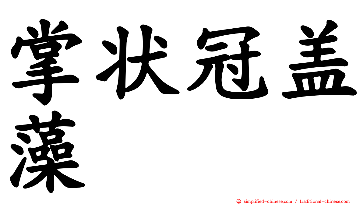 掌状冠盖藻