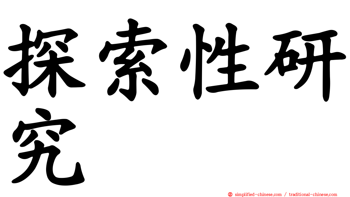 探索性研究