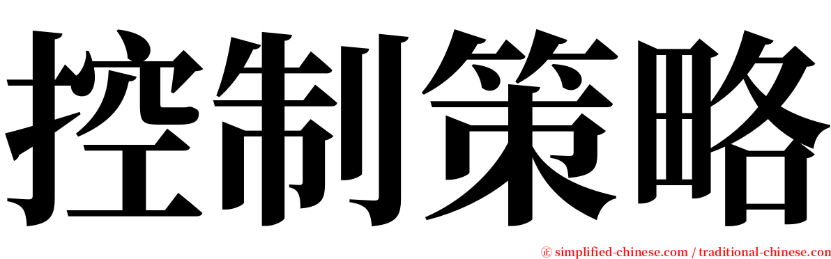 控制策略 serif font
