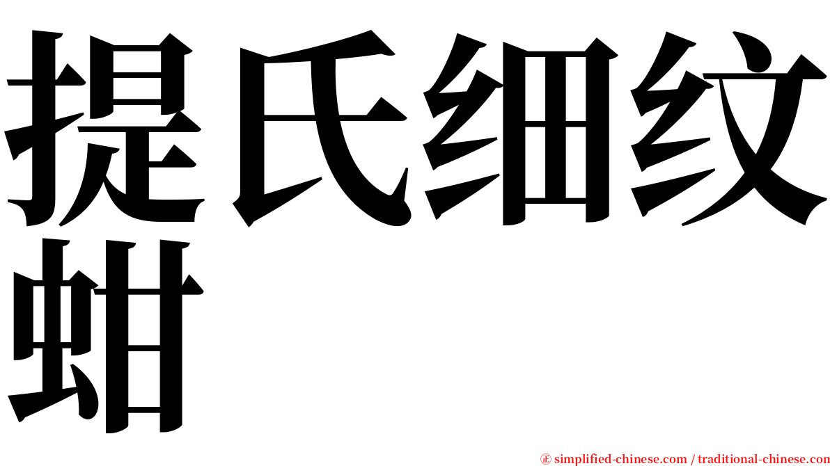 提氏细纹蚶 serif font