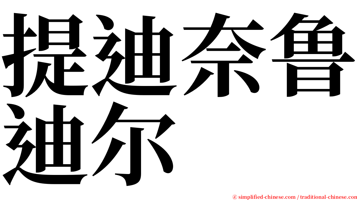 提迪奈鲁迪尔 serif font