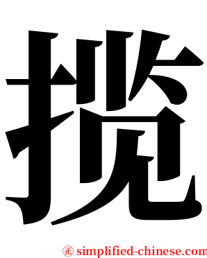 揽 serif font