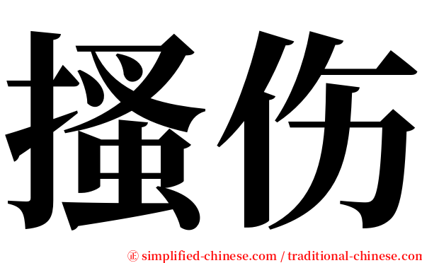 搔伤 serif font