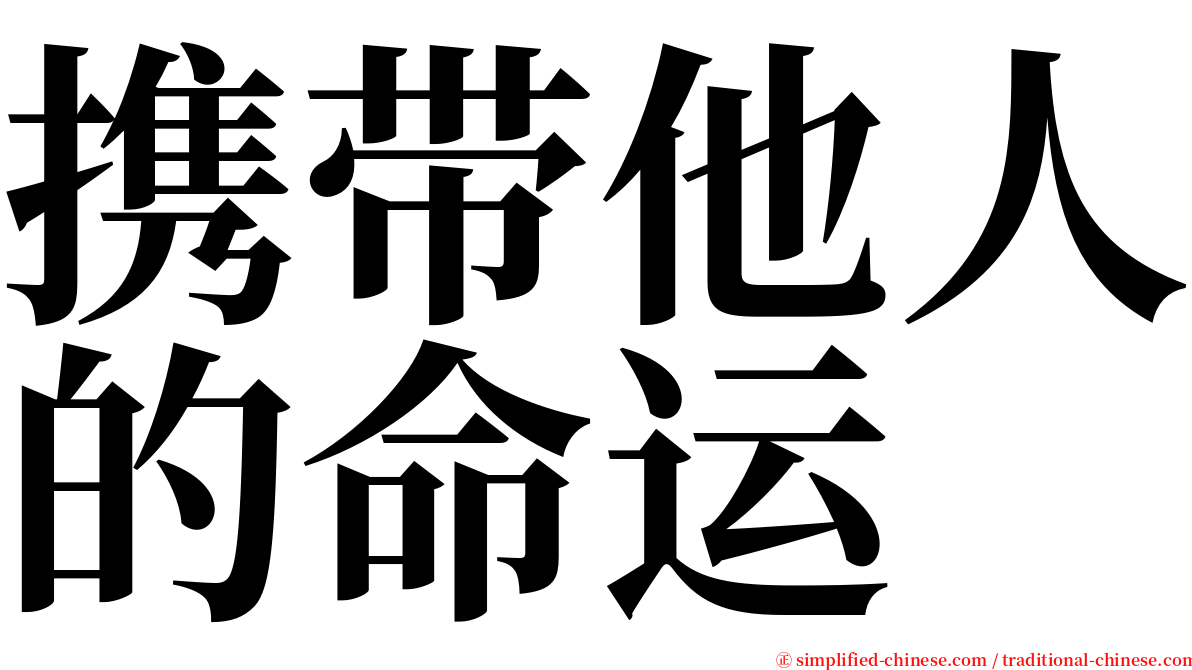携带他人的命运 serif font