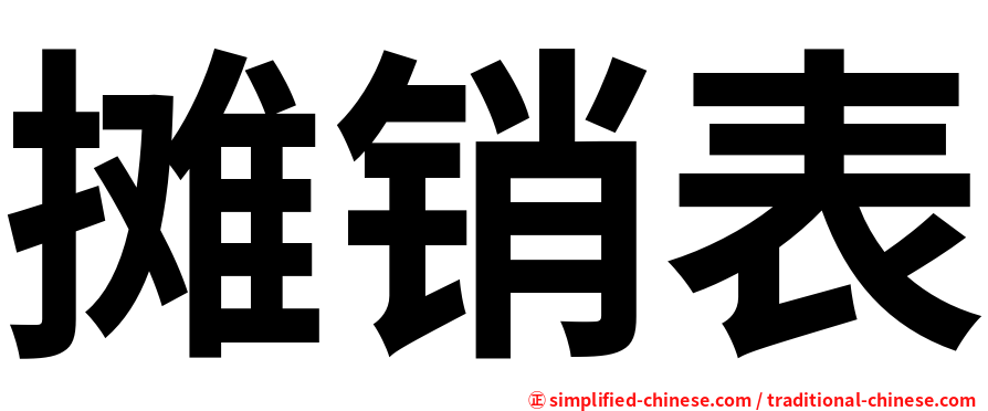 摊销表