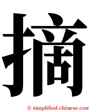 摘 serif font