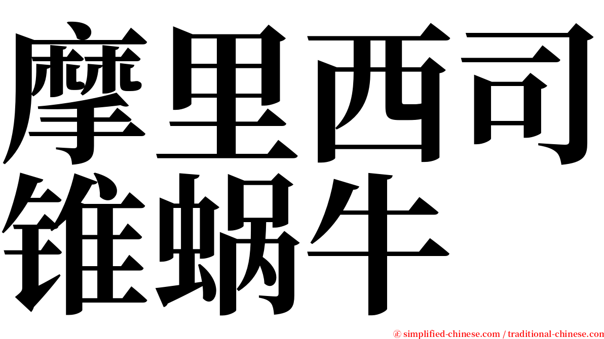 摩里西司锥蜗牛 serif font