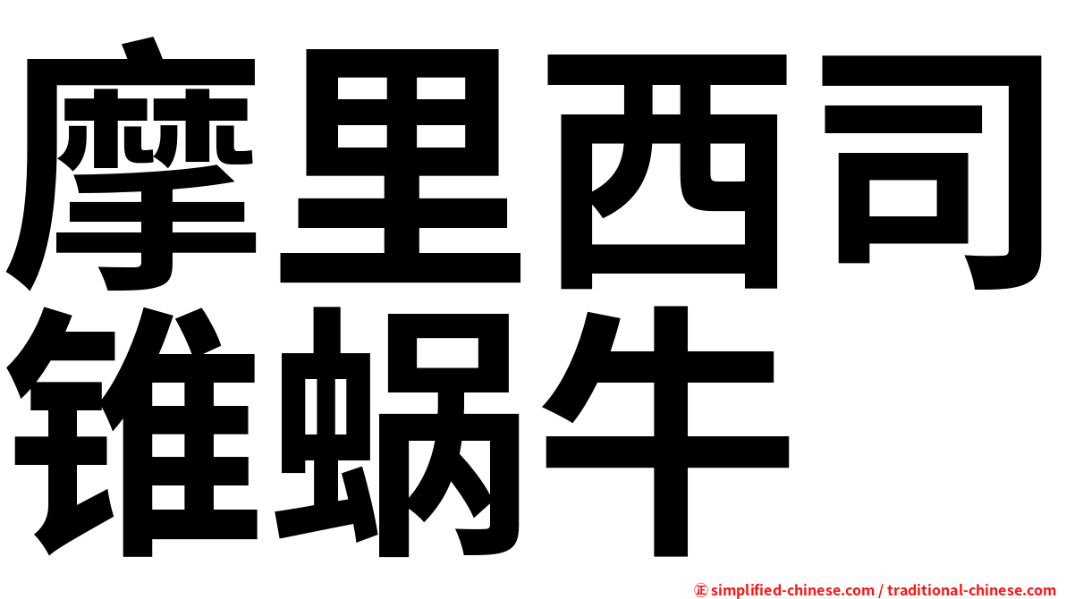 摩里西司锥蜗牛