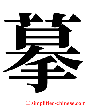 摹 serif font