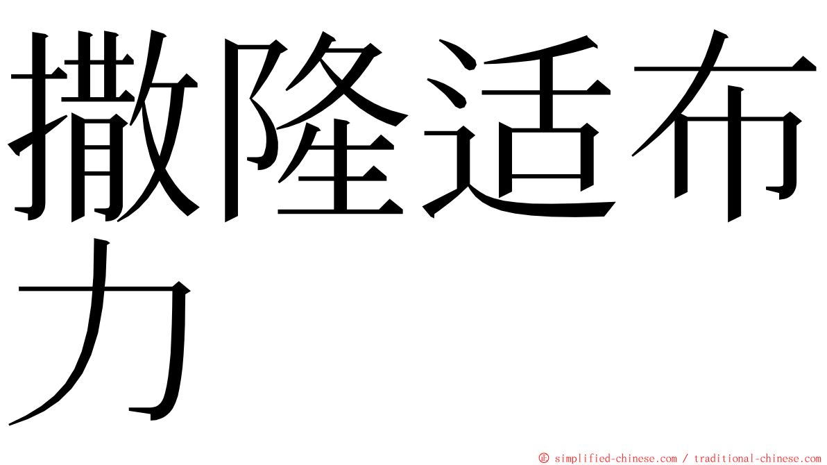 撒隆适布力 ming font