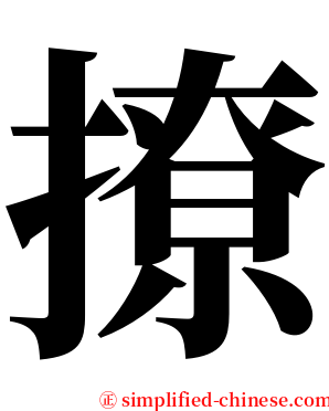撩 serif font