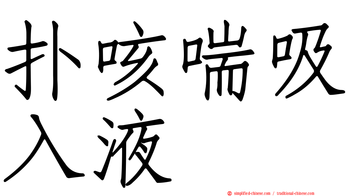 扑咳喘吸入液